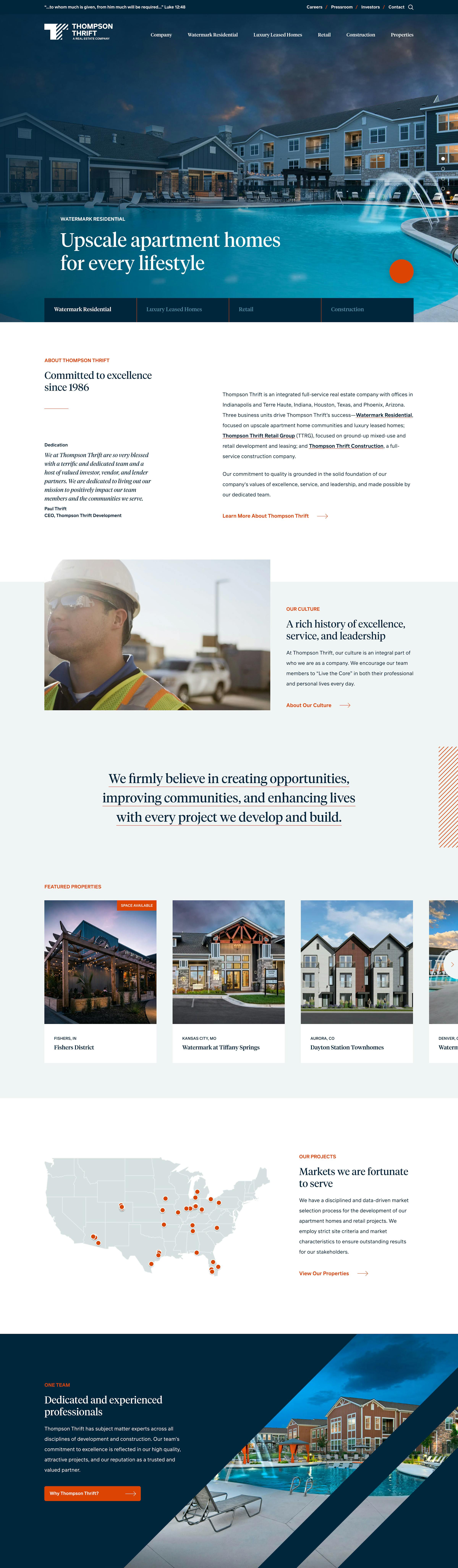 Thompson Thrift Homepage